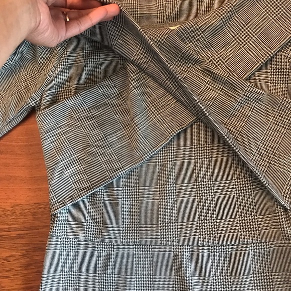 NWT Plaid Off Shoulder Criss Cross Bodice Dress - Picture 5 of 5